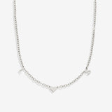 One Heart Initial Necklace