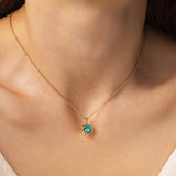 Opal Ocean Wave Locket Necklace