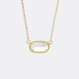 Oval Birthstone Pendant Necklace