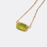 Oval Birthstone Pendant Necklace