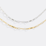 Paperclip Necklace With Personalized Names