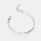 Personalized Paperclip Name Bracelet