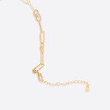Paperclip Bracelet with Pave Initials