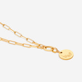 Engraved Birth Flower Disc Charm