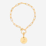Engraved Birth Flower Disc Charm