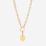 Engraved Birth Flower Disc Charm