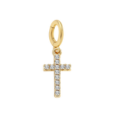 Pave Cross Charm