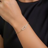 Pave Paperclip Chain Bracelet