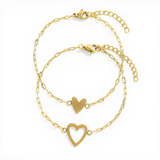 Perfect Fit Heart Bracelet Set