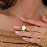Personalized Mini Compass Pendant Necklace