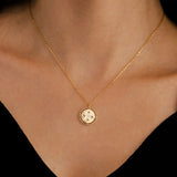 Personalized Mini Compass Pendant Necklace