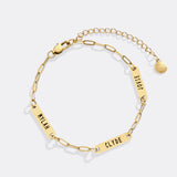 Personalized Paperclip Name Bracelet