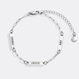 Personalized Paperclip Name Bracelet
