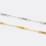 Personalized Paperclip Name Bracelet