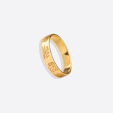 Personalized Stamped Flower Ring