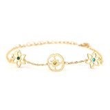 Personalized Birth Flower Charm Bracelet