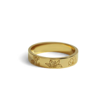 Personalized Stamped Flower Ring