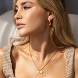 Dainty Disc Initial Necklace