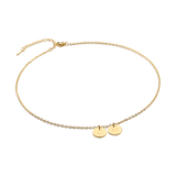 Dainty Disc Initial Necklace