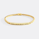 Powerful, Beautiful, Brilliant, and Brave Beaded Inspire Bracelet
