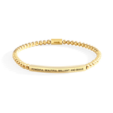 Powerful, Beautiful, Brilliant, and Brave Beaded Inspire Bracelet