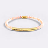 Powerful, Beautiful, Brilliant, and Brave Beaded Inspire Bracelet