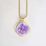 Pressed Birth Flower Necklace