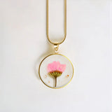 Pressed Birth Flower Necklace
