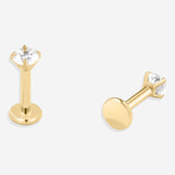 Crystal Sleeper Flatback Studs | 18g