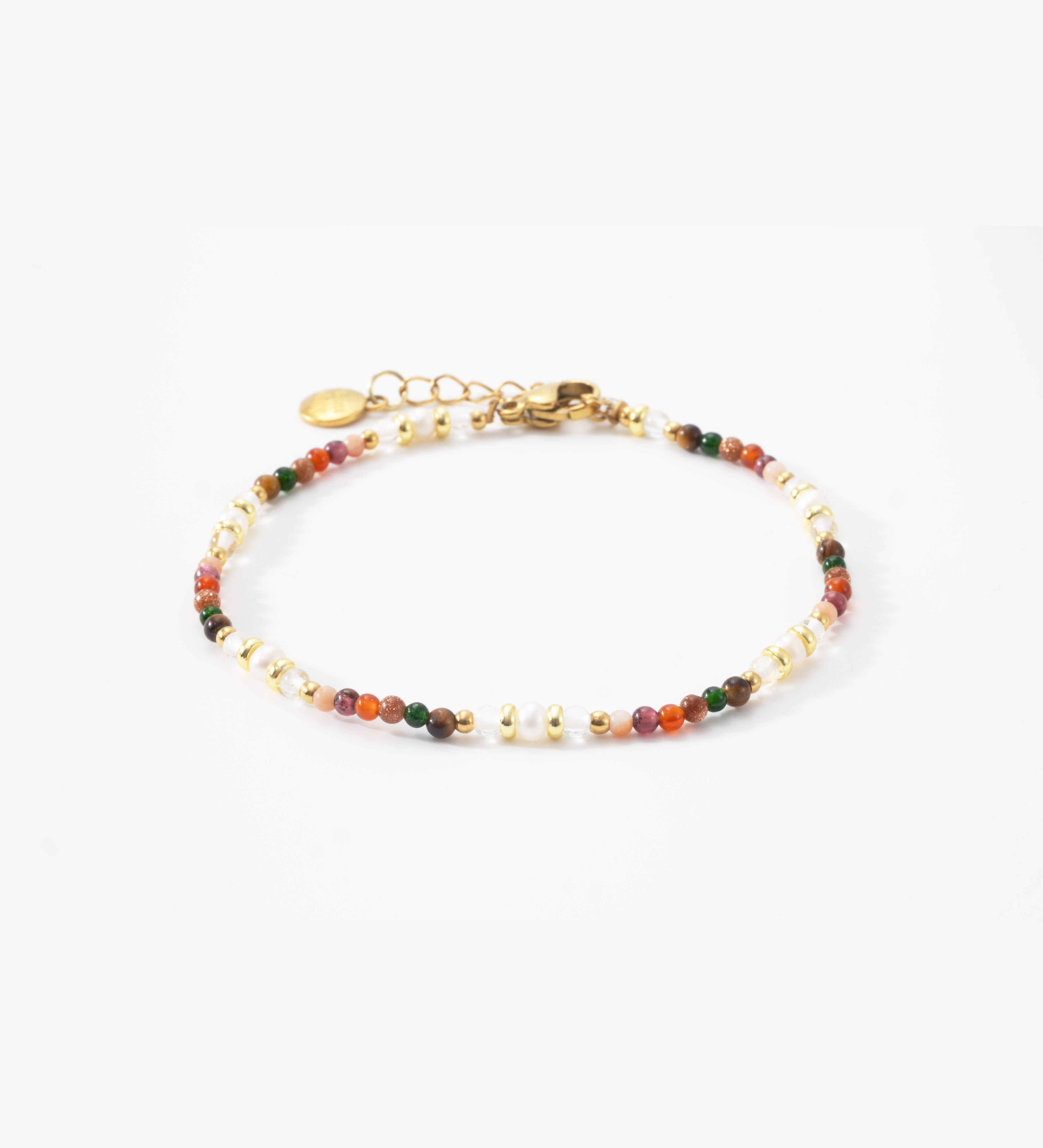 Rainbow Tourmaline Minimalist Bracelet