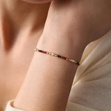 Rainbow Tourmaline Minimalist Bracelet