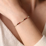 Rainbow Tourmaline Minimalist Bracelet
