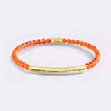 Remember Who You Are and Straighten Your Crown Beaded Inspire Bracelet