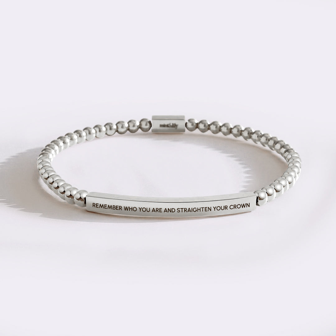 Remember Who You Are and Straighten Your Crown Beaded Inspire Bracelet