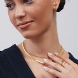 Herringbone Gold Chain Necklace
