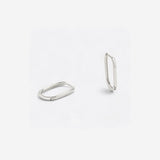 Retro Box Huggie Hoop Earrings