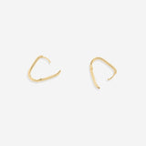 Retro Box Huggie Hoop Earrings