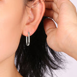 Retro Box Huggie Hoop Earrings