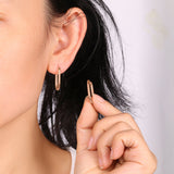Retro Box Huggie Hoop Earrings