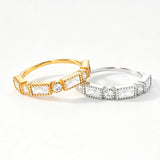 Round & Baguette Vintage Ring