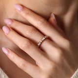 Round & Baguette Vintage Ring