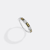 Personalized Round and Baguette Birthstone Ring