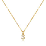 Pavé Uppercase Initial Necklace