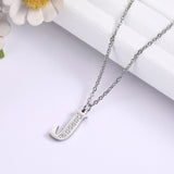 Crystal Accent Letter Satellite Necklace