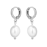 Freshwater Pearl Drop Huggie Earrings