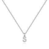 Pavé Uppercase Initial Necklace