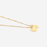 Dainty Disc Initial Necklace