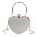 Glossy Heart-Shaped Metal Purse