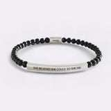 She Believed She Could, So She Did Beaded Inspire Bracelet