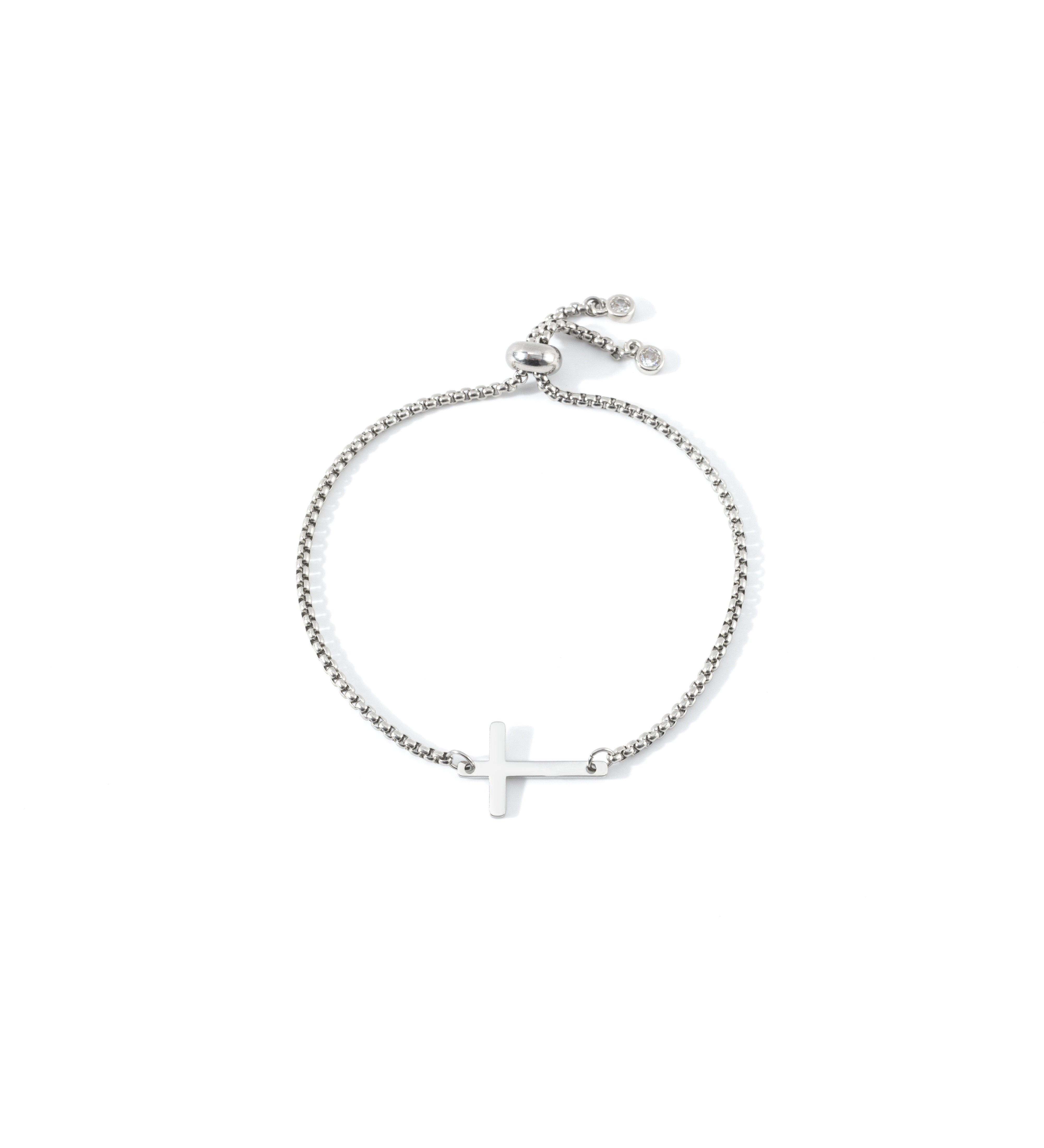 Sideways Cross Slider Bracelet